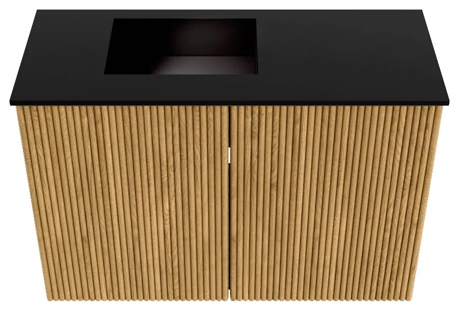 Mondiaz Joya 60cm toiletmeubel oak met wastafel faye links zonder kraangat urban