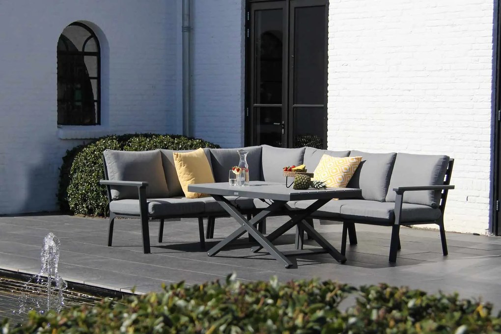 Hoek loungeset  Aluminium Grijs 5 personen Lifestyle Garden Furniture Palazzo