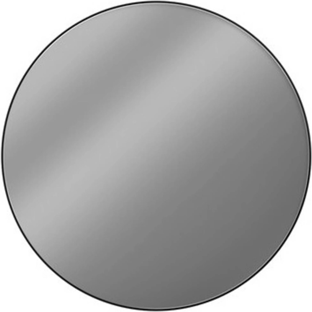 Black Line Round Spiegel 80 cm Mat Zwart