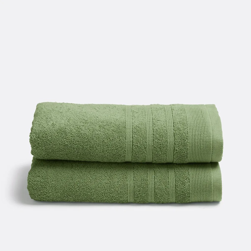 Set van 2 handdoeken in badstof 600 g/m2, Zavara