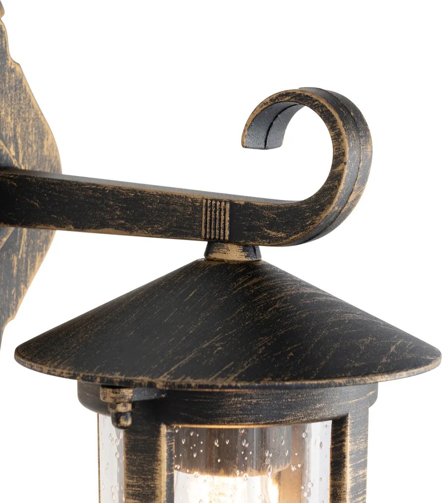 Klassieke buiten wandlantaarn antiek goud IP44 - Herb