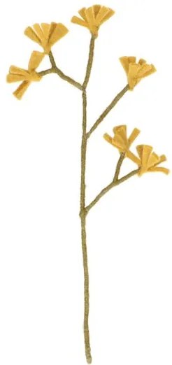 Tak kangoeroepootje, vilt, geel, ca. 37 cm