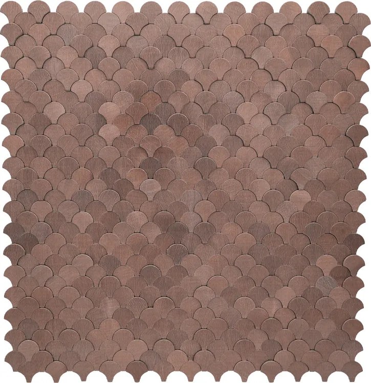 Zelfklevende Mozaïektegels Metaal | Visschub Donkerkoper | 28,8×29,8 cm | Keuken, Bad & WC