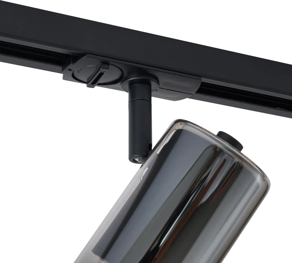 Modern railsysteem zwart met 3 spots 1-fase - Iconic Lloyd
