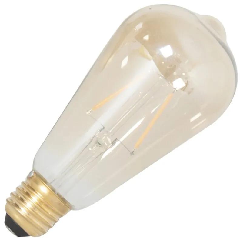 Edisonlamp LED filament 2W (vervangt 13W) grote fitting E27 goud