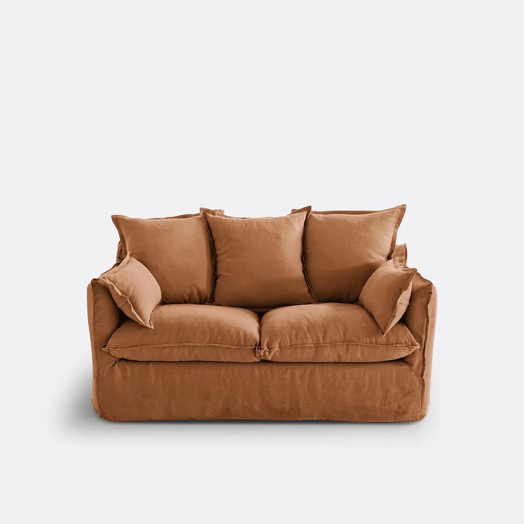 Bank, 2-, 3-, 4- of 5-zits, afneembare hoezen, gekreukt linnen, Odna