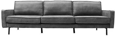4uDesigned | Sofa Apache 4-zits breedte 275 cm x diepte 89 cm x hoogte 86 cm antraciet hoekbanken kunstleer, metaal meubels banken