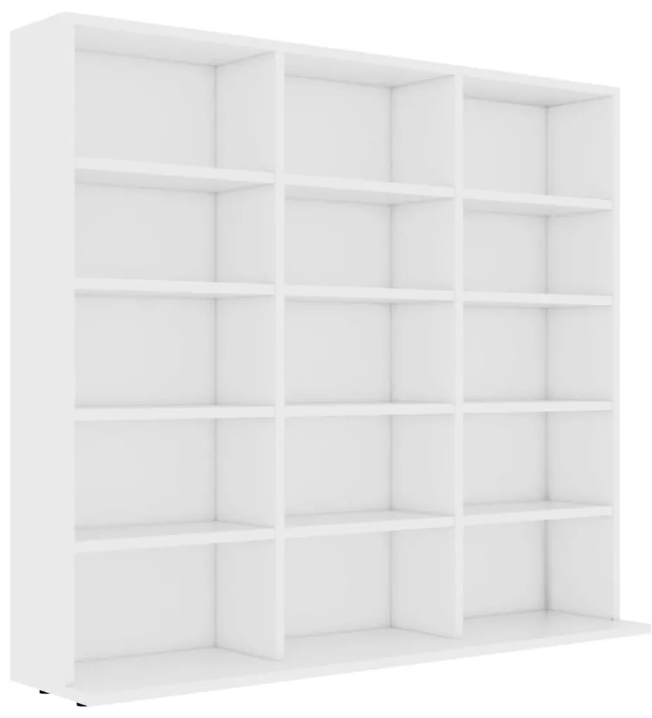 vidaXL Cd-kast 102x23x89,5 cm bewerkt hout wit