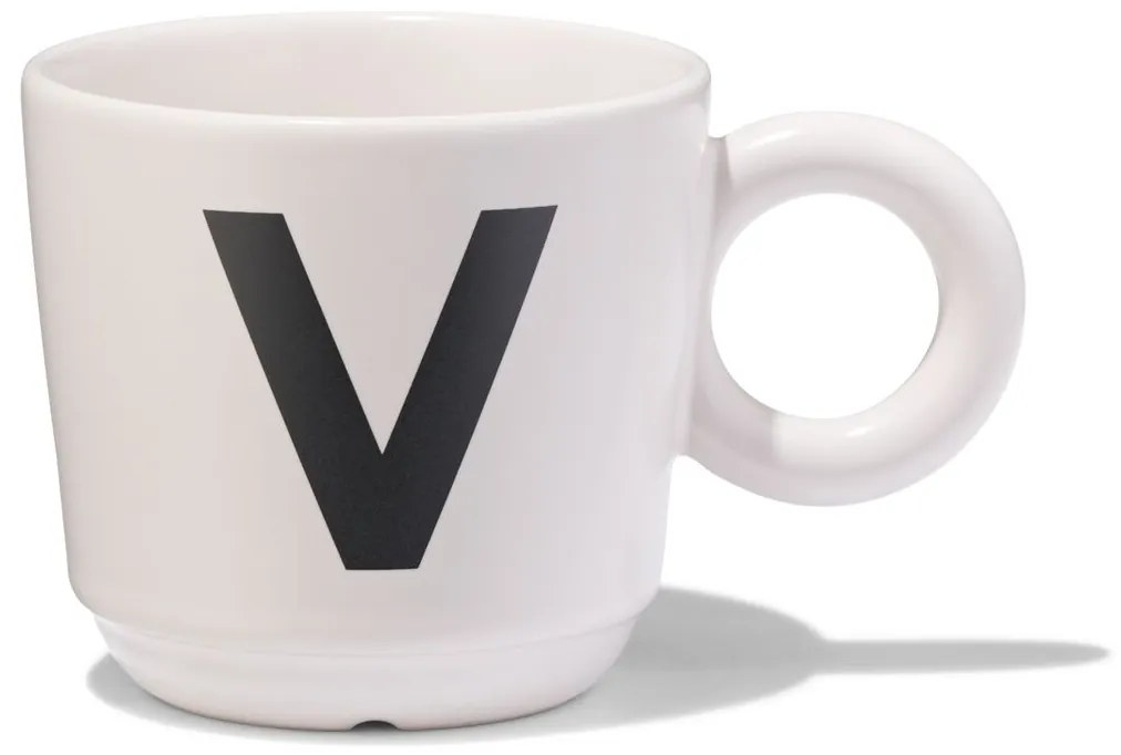 HEMA Aardewerk Mok 280ml Letter V