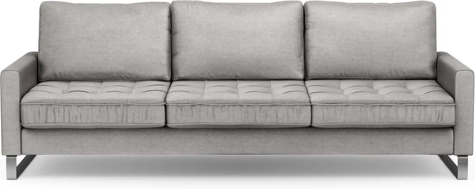 Rivièra Maison - West Houston Sofa 3,5 seater, velvet, platinum - Kleur: grijs