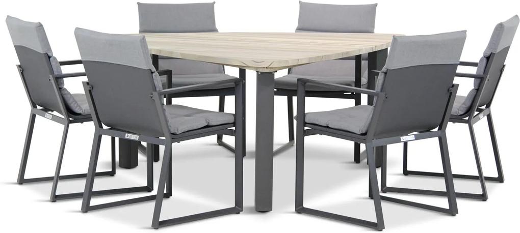 Lifestyle Treviso/Derby triangel 152 cm dining tuinset 7-delig