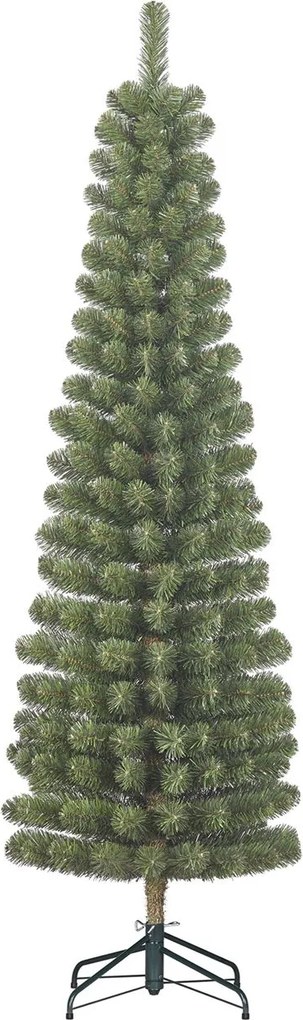 Black Box Charlton Pilar smalle kunstkerstboom - 155 cm - groen - Diameter 48 cm - 207 tips - metalen voet