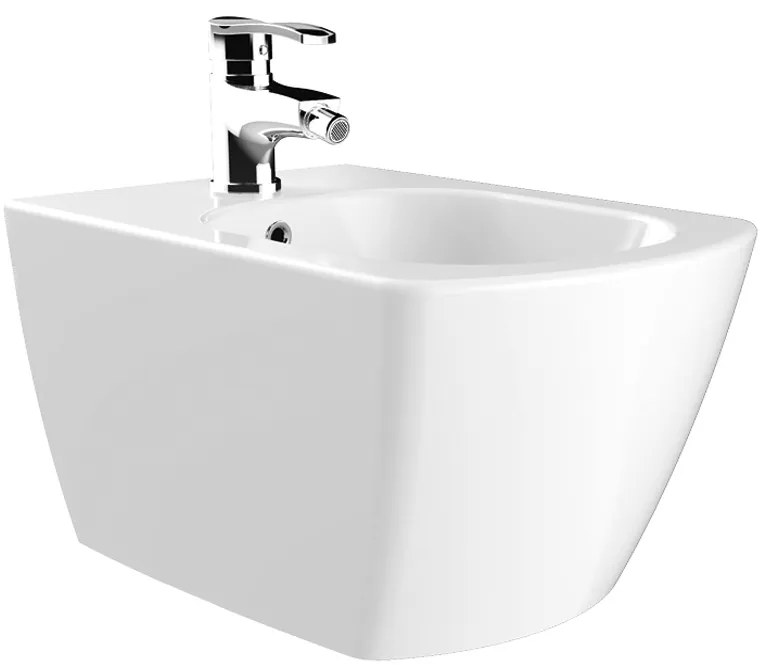 Sanigoods Cody bidet met overloop en kraangat wit