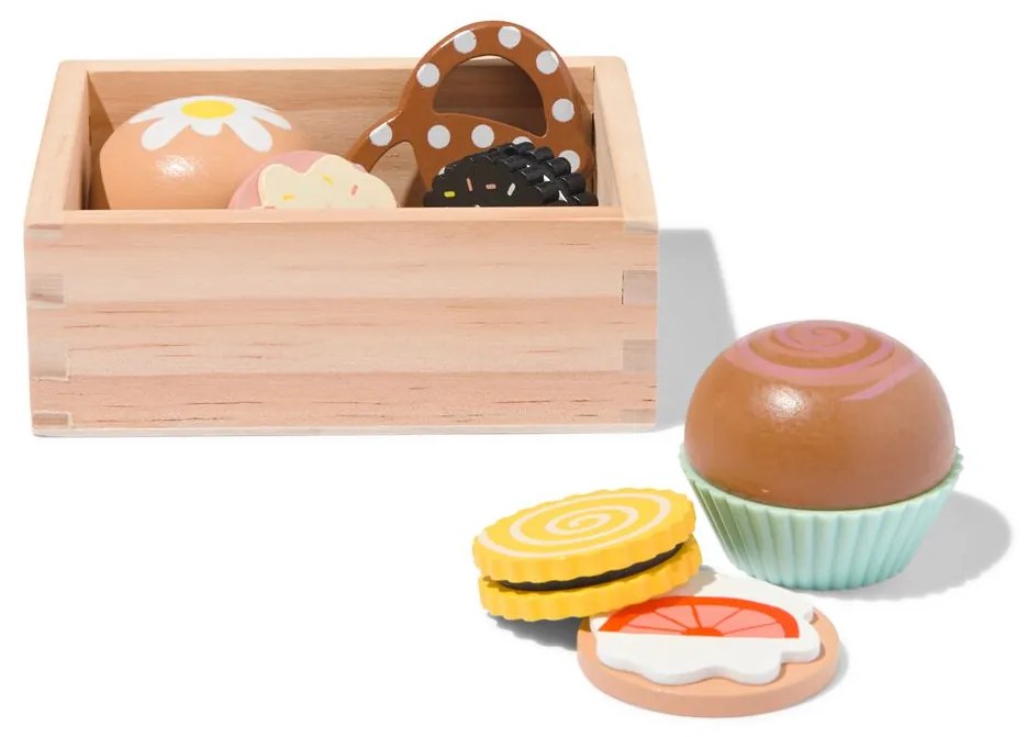 HEMA Koekjes En Cakes Set Hout 7-delig