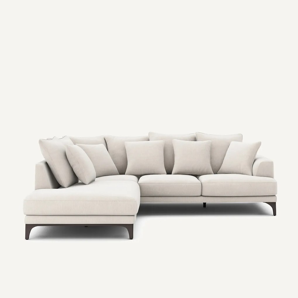 Hoekbank in chenille fluweel, ARMENTO