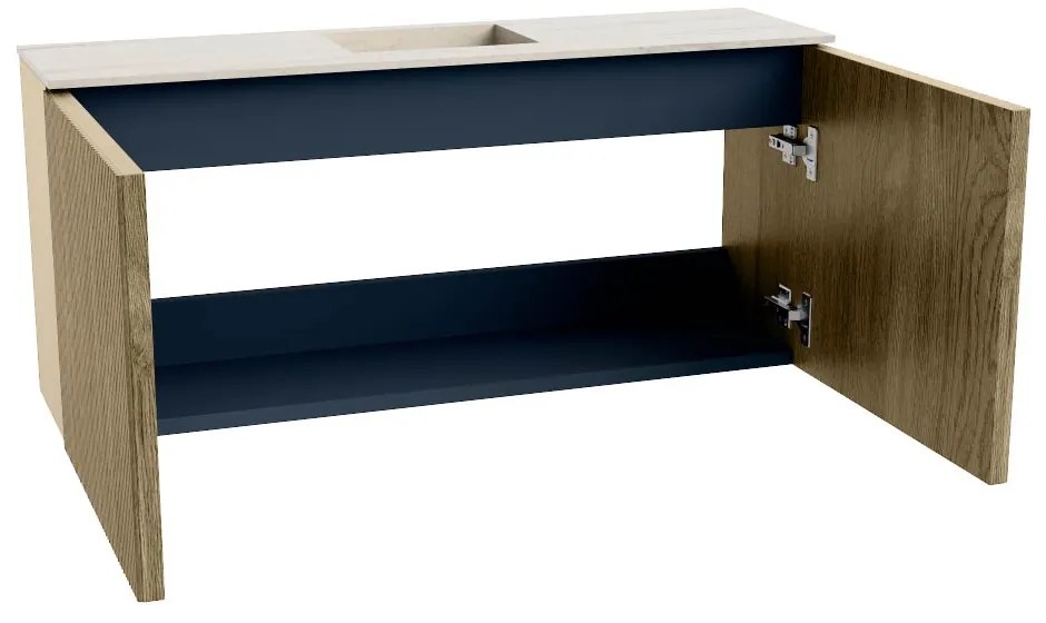 Mondiaz Joya DLux 90cm toiletmeubel dusk met wastafel faye midden 1 kraangat meli