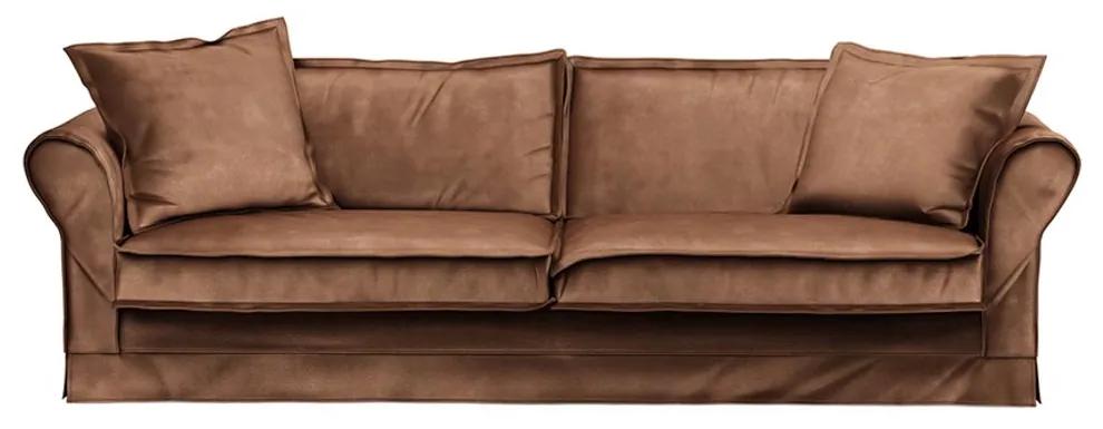 Rivièra Maison - Carlton Sofa 3,5 Seater, velvet, chocolate - Kleur: bruin