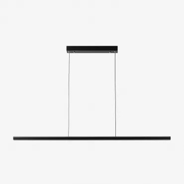 Led Lineaire Hanglamp 120 Cm Aluminium Wilen Zwart - Sklum