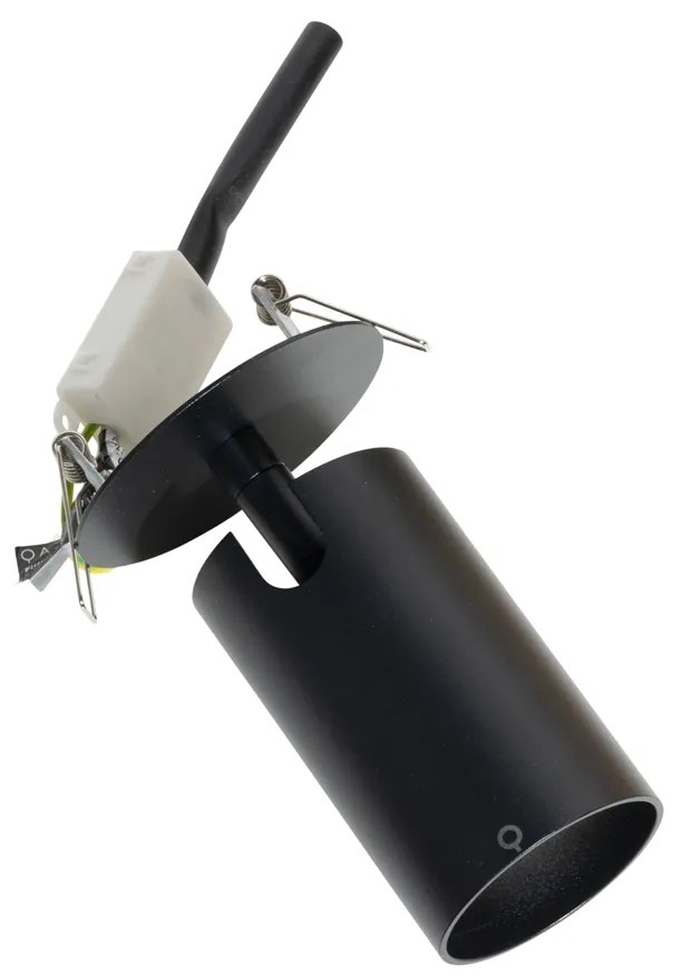 Set van 6 moderne inbouwspots zwart GU10 50mm - Chels