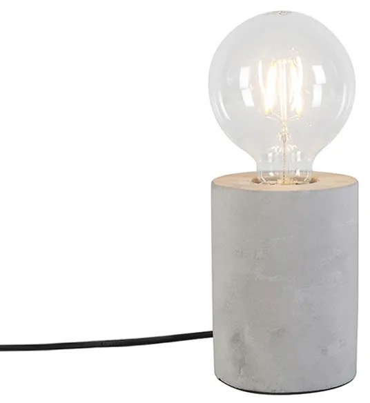 Moderne tafellamp grijs - Bloque Design, Modern E27 cilinder / rond Binnenverlichting Steen / Beton Lamp