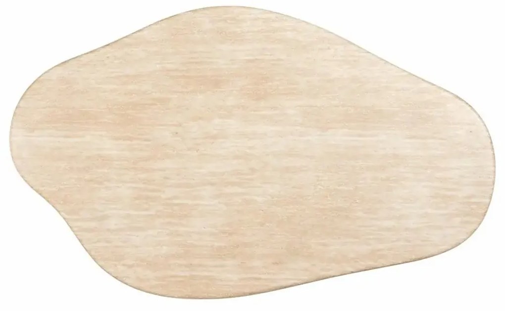 Richmond Interiors Fictus Organische Salontafel Travertin Beige - 130 X 80cm.