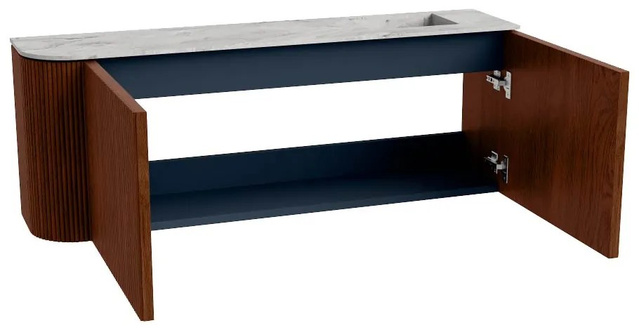 Mondiaz Joya DLux 110cm toiletmeubel ronding links ruby met wastafel faye rechts 1 kraangat glace
