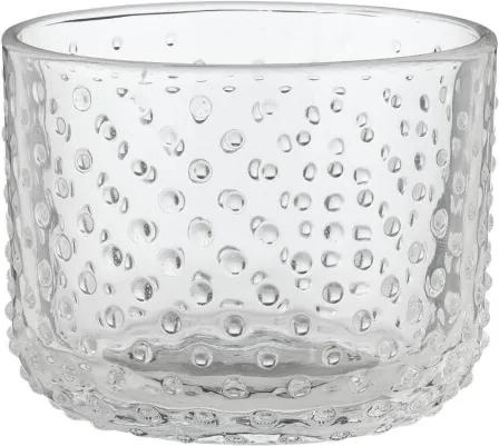 Sfeerlichthouder - Ø 8.5 Cm - Transparant Glas Stip (transparant)