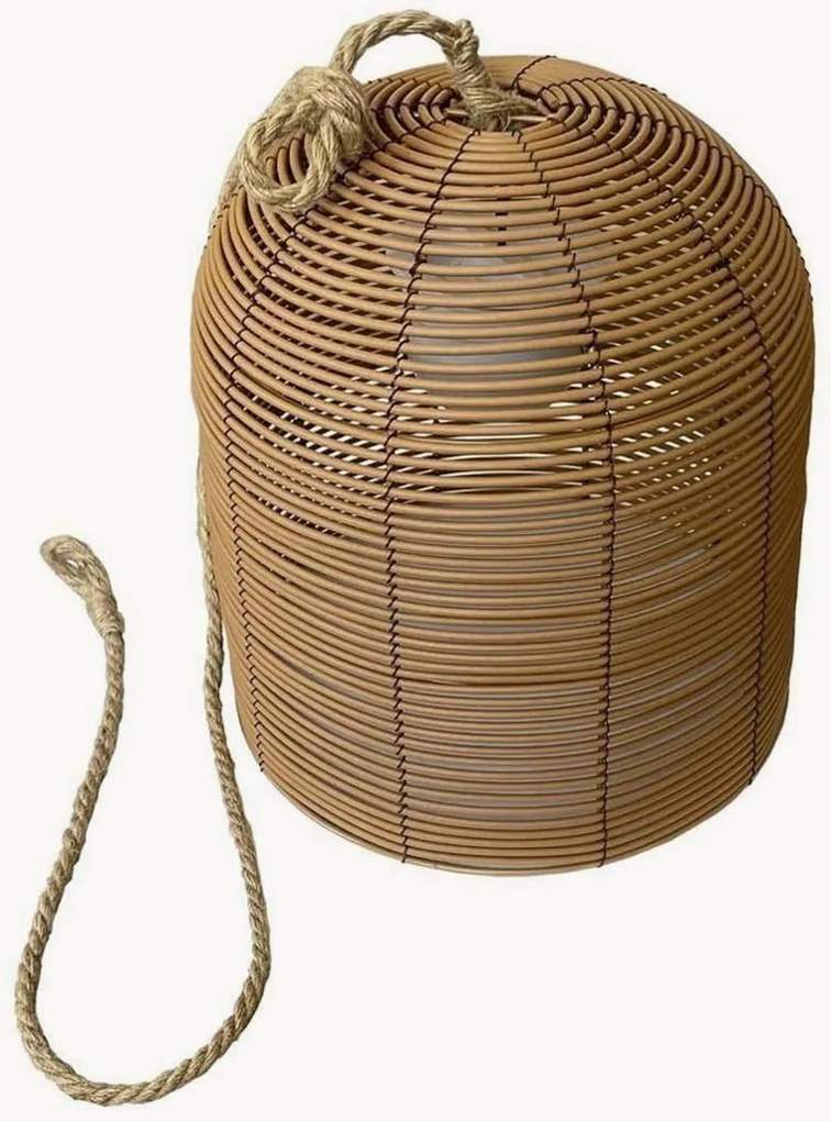 In- & outdoor LED-rotan hanglamp Boheme met accu