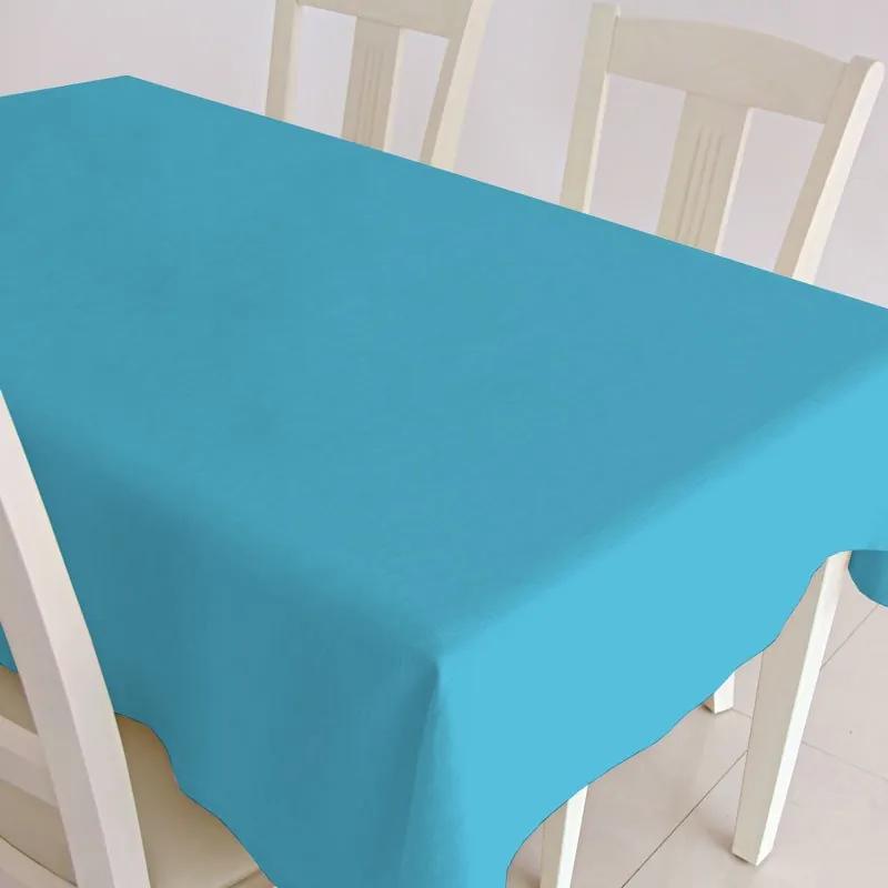 Gecoat tafellinnen Maly Turquoise 160cm
