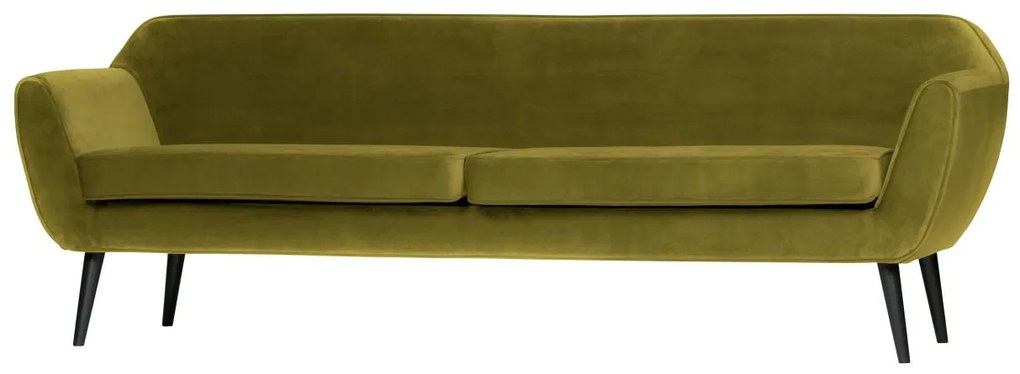 Woood Rocco xl sofa 230 cm fluweel olive - Katoen polyester - Velvet - Woood - Velours Fluweel