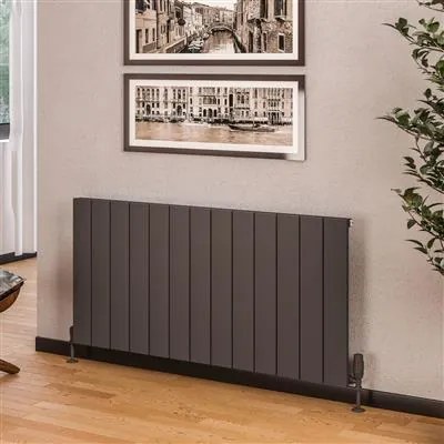 Eastbrook Rosano horizontale aluminium radiator 60x123cm Antraciet 1443 watt