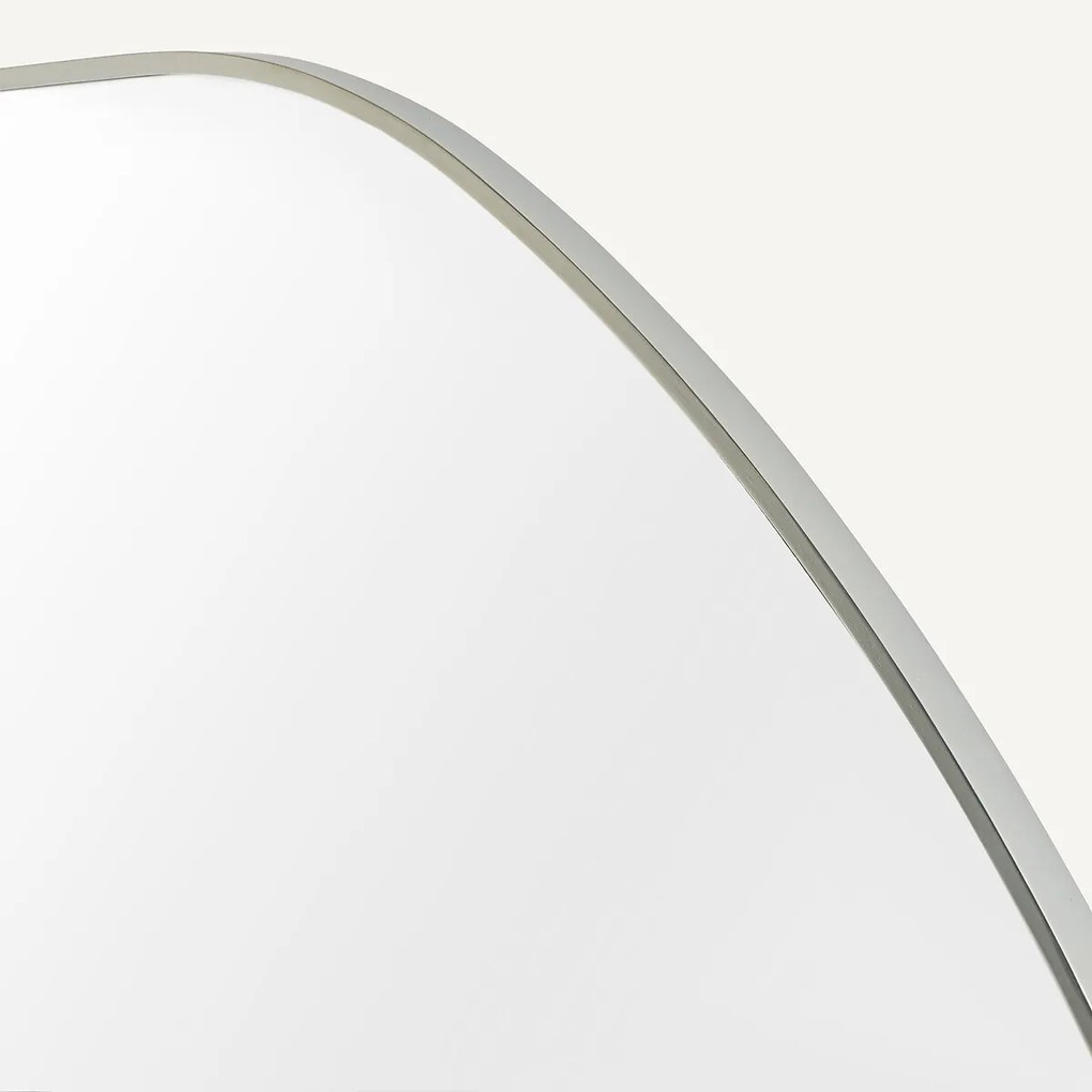 Organische spiegel in satijnnikkel H140 cm, Lido