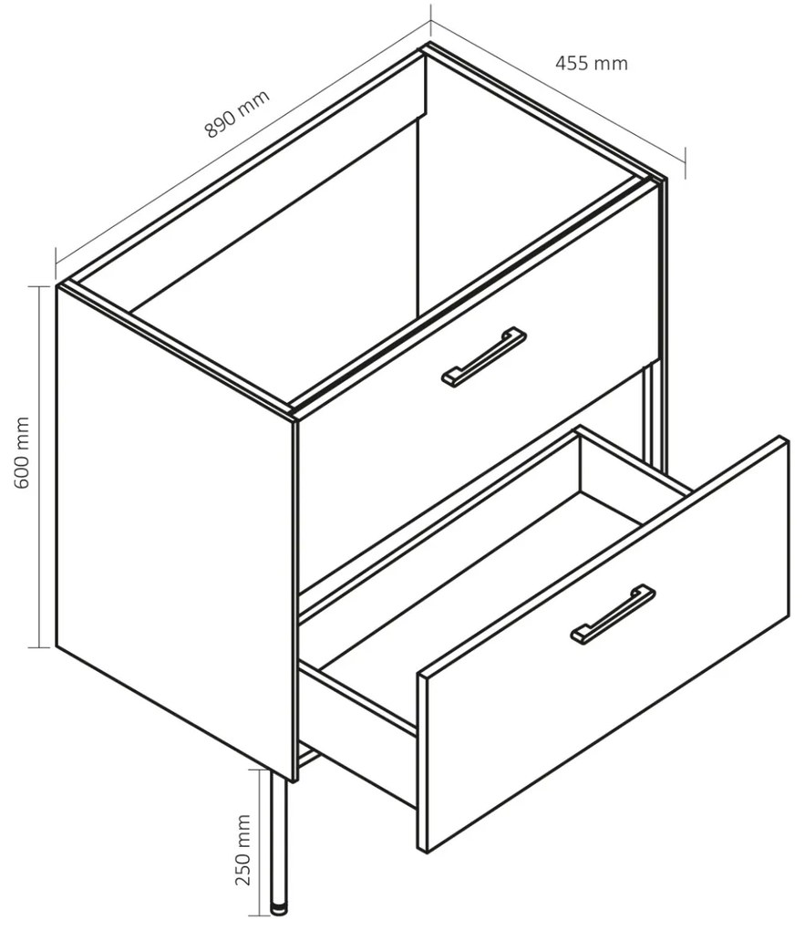 Differnz Legs meubelset 90cm groen