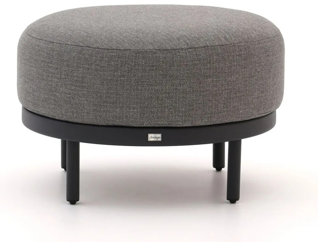 Voetenbank tuin | Bellagio  Calizzano | Aluminium | Zwart | ø 70cm | Kees Smit Tuinmeubelen