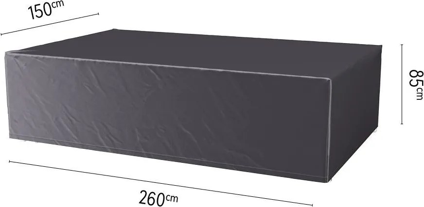 Platinum Aerocover tuinsethoes - Ademende hoes voor tuinset met rechthoekige tafels van 240 tot 260cm (inclusief stoelen)