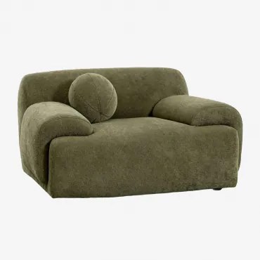 Set Van 2 Gestoffeerde Shirina Fauteuils Chenille Legergroen - Sklum