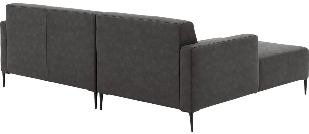 Goossens  Key West antraciet, micro leer, 2-zits, modern design