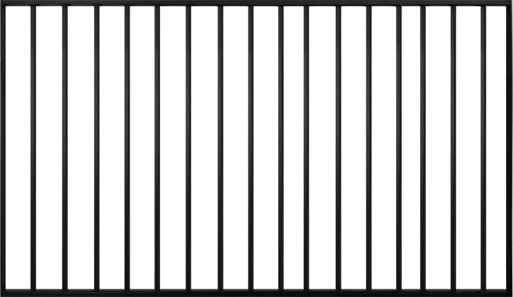 Tuinhek aluminium zwart gepoedercoat industrieel (150 x 85 cm)