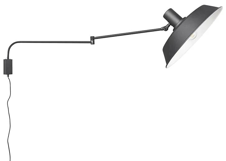 Wandlamp zwart verstelbaar met schakelaar - Danielle Modern E27 Binnenverlichting Lamp