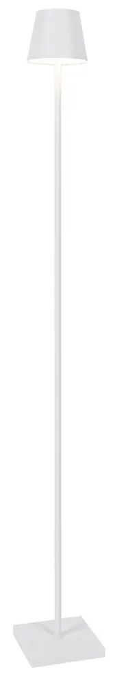 Buiten vloerlamp wit incl. LED met touch dimmer oplaadbaar - Janet