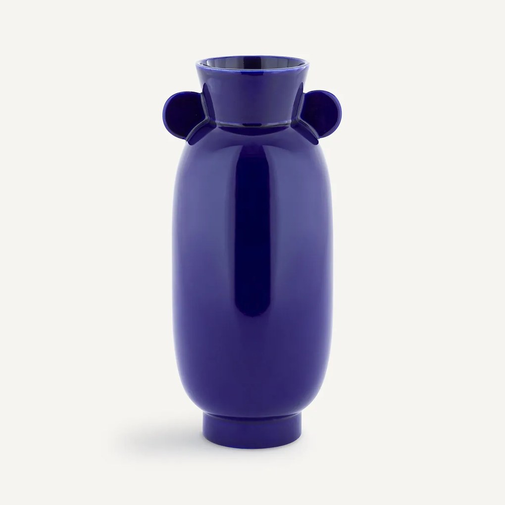 Vaas in blauw keramiek, Onega