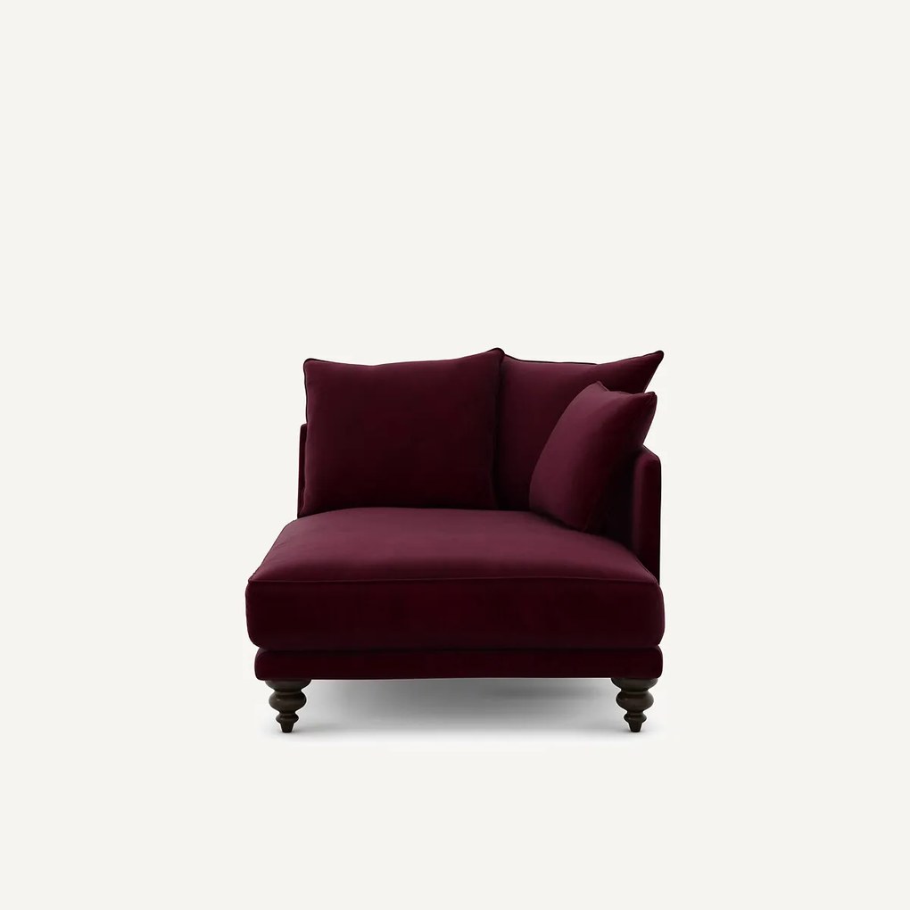 Longchair in fluweel, Lazare