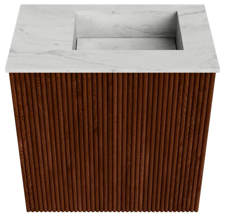 Mondiaz Joya DLux 40cm toiletmeubel ruby met wastafel faye rechts zonder kraangat opalo
