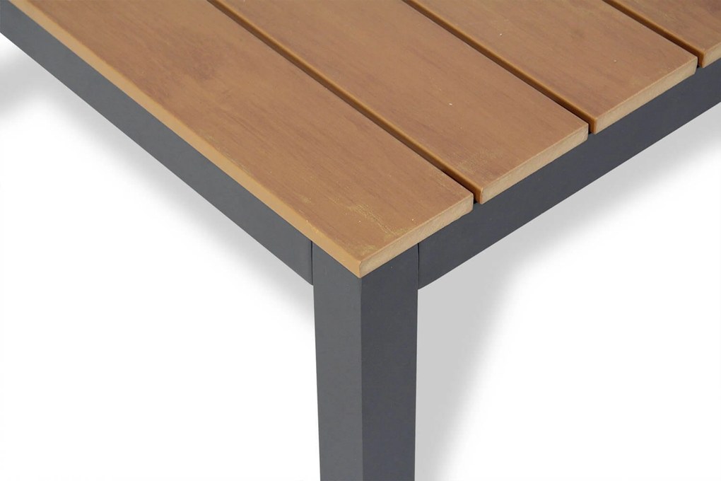 Stoel en Bank Loungeset 5 personen Aluminium/polywood Grijs Domani Furniture Roseto