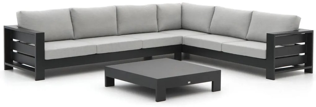 Hoek loungeset Bellagio  | 6 personen | Loungeset Grijs | Hoekbank Aluminium | 340x265cm | Kees Smit Tuinmeubelen