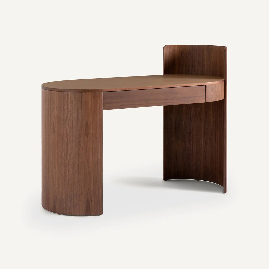 Bureau van notenhoutfineer en leer, Abbas