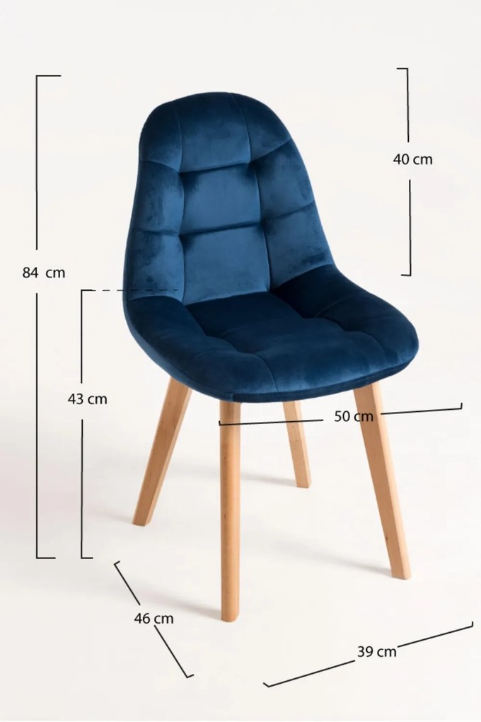 Set 4 Kelen Fluwelen Stoelen