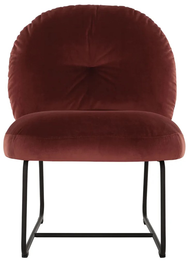 Must Living Bouton Fluwelen Design Fauteuil Brick