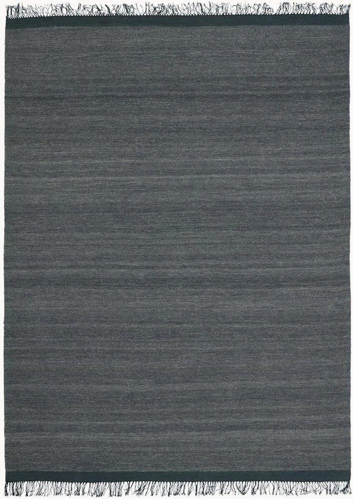 Handgeknoopt laagpolig wollen viscose vloerkleed Sigyn