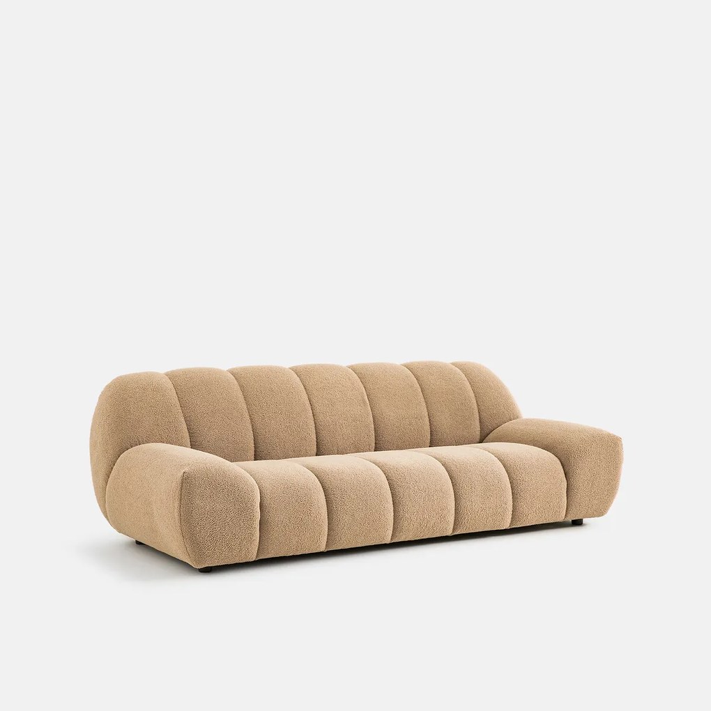 4-zits bank van dikke bouclé stof Nuria